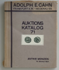 Auktionskataloge. Cahn, A.E., Frankfurt a.M. Auktion 71 vom 14.10.1931.


Slg. Anhaltisches Münzkabinett Teil II. Antike Münzen. 1986 Nrn., 46 Tfn....