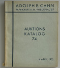 Auktionskataloge. Cahn, A.E., Frankfurt a.M. Auktion 74 vom 04.04.1932.


Norddeutsche Sammlung neuzeitlicher Münzen und Medaillen. Teil 1. Serien ...