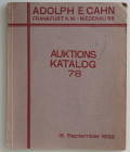 Auktionskataloge. Cahn, A.E., Frankfurt a.M. Auktion 78 vom 15.09.1932.


Das Fürstlich Fürstenbergische Münzkabinett zu Donaueschingen. Teil 4. Sc...