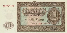 Deutsche Demokratische Republik
Ausgaben der Deutschen Notenbank und Staatsbank 1948-1990 5, 10, 20, 50 und 100 DM 1955. Dazu die Austauschnoten Ro. ...