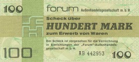 Deutsche Demokratische Republik
Forum-Außenhandelsgesellschaft 0,50, 1, 5, 10, 50, 100 und 500 Mark 1979. Serie BH, BB, BE, AD, AF, AB und AA Ro. 367...