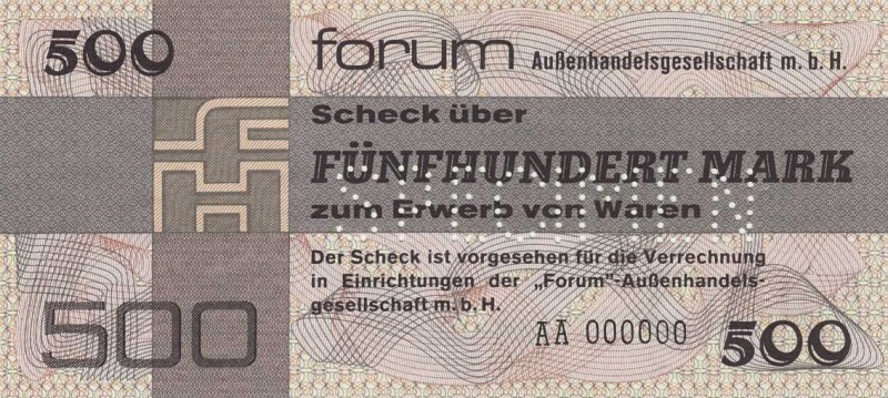 Deutsche Demokratische Republik
Forum-Außenhandelsgesellschaft 500 Mark 1979. M...
