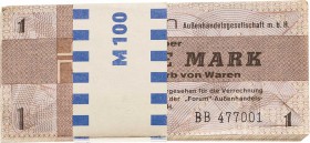Deutsche Demokratische Republik
Forum-Außenhandelsgesellschaft 1 Mark 1979. In Originalbanderole. Fortlaufende Nummern von BB 477001-477100. Der ober...