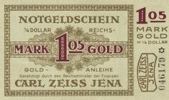 Städte und Gemeinden nach 1914
Jena (Thür) 1,05 und 2,10 Goldmark 1.11.1923. Carl Zeiss Jena Ke. 2515 Mü. 2685.1, 2 6 Stück. Teilweise selten. Meist ...