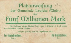 Städte und Gemeinden nach 1914
Langensalza (Thür.) Kleine Sammlung. Dabei u.a.: Stadt - 16x bis 1 Billion Mark. Actien-Ziegelei - 1 Million Mark 14.8...