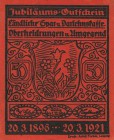 Städte und Gemeinden nach 1914
Oberheldrungen (Thür.) 50 Pfennig 20.3.1921-1-12-1921. Ausgaben grün und ziegelrot und 1x hellbraun. Dazu 8 Stück mehr...