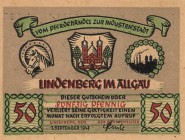 Das Papiergeld im besetzten Deutschland 1945-1949
Lindenberg (Bay.) 5, 10 und 50 Pfennig 1.9.1947. Stadt. 10 und 50 Pfennig je 2x Schöne 0481-0482 5 ...
