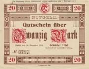 Notgeldscheine
Lot-24 Stück Thüringen Dabei: Bleicherode - 500.000 Mark 14.8.23 Titania-Schreibmaschinen. Erfurt - 10 Pf. Adolf Barth. 1, 5 und 10 Pf...