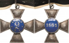 Orden deutscher Länder Preußen
Luisen-Orden, II. Abteilung, 2. Klasse Verliehen 1865, 1866-1918. Silber und emailliert. 31 x 31 mm, 16,49 g (mit Band...