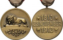 Orden deutscher Länder Preußen
Regimentsmedaille für Kurhessisches Regiment, Kurhessische Jubiläumsmünze mit 1813/22. November/1913 Verliehen 1913. K...