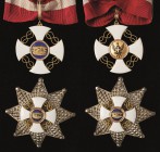 Ausländische Orden und Ehrenzeichen Italien
Verdienstorden der Krone Italiens Verliehen 188-1943. Bruststern zum Kommandeurkreuz 1. Klasse. Silber/Go...