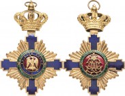 Ausländische Orden und Ehrenzeichen Rumänien
Orden vom Stern Rumäniens, Kommandeurkreuz Verliehen 1877-1947. Silber vergoldet und emailliert. 97 x 65...
