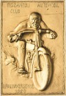Auto- und Motorradmedaillen und -plaketten
Ungarn Einseitige vergoldete Bronzeplakette 1929 (Huguenin) Tiszántúli Automobil Club - 1. Sternfahrt. Mot...