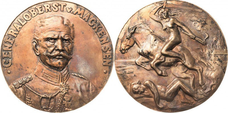 Erster Weltkrieg
 Große Bronzegußmedaille 1915 (R. Küchler) Generaloberst von M...