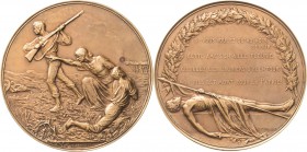 Erster Weltkrieg
 Bronzemedaille 1917 (G. Devreese) Neben einem sterbenden Soldaten kniet eine Frau, ihre Rechte hebt sie mit Aufforderung zum weiter...