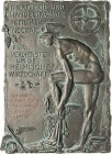 Nuss, Fritz 1907-1999 Einseitige Bronzegußplakette o.J. (graviert 1976). Industrie- und Handelskammer Mittlerer Neckar &quot;Für Verdienste um die hei...