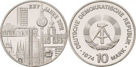 Gedenkmünzen Polierte Platte
 10 Mark 1974. Städtemotiv. Jaeger 1552 Auflagenhöhe: nur 200 Exemplare. Sehr selten. Polierte Platte