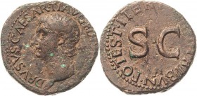 Kaiserzeit
Tiberius 14-37 für Drusus Minor 15/14 v.Chr.-23 As 22/23, Rom Kopf nach links, DRVSVS CAESAR TI AVG F DIVVS AVG N / SC, PONTIF TRIBVN POTE...