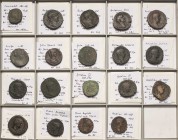 Römische Münzen
Lot-19 Stück Eine numismatische Zeitreise durch das Imperium Romanum. Interessante Sammlung an vorbestimmten römischen Großbronzen. D...