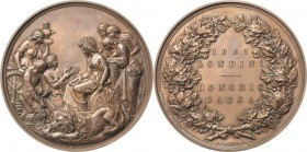 Großbritannien
Victoria 1837-1901 Bronzemedaille 1862 (Wyon) Preismedaille der Weltausstellung in London, verliehen an Cuny & Co. Die personifizierte...