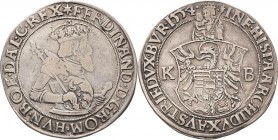 Habsburg
Ferdinand I. 1521-1564 Taler 1554, KB-Kremnitz Davenport 8032 Voglhuber 50/II Huszar 913 Fast sehr schön/sehr schön