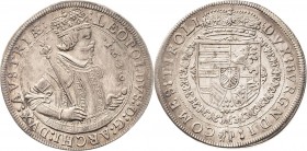 Habsburg
Erzherzog Leopold V. 1619-1632 Taler 1630, Hall Voglhuber 181/III Davenport 3338 M./T. 472 Avers kl. Kratzer, fast vorzüglich