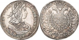 Habsburg
Leopold I. 1657-1705 1/2 Taler 1659, Wien Münzmeisterzeichen 1 (Dreieck mit Punkt im Kreis). Johann Conrad Richthausen Herinek 782 Äußerst s...