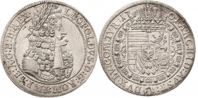 Habsburg
Leopold I. 1657-1705 Taler 1701, Hall Davenport 1003 Voglhuber 221/VI M./T. 759 Avers berieben, vorzüglich