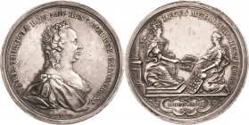 Habsburg
Maria Theresia 1740-1780 Silbermedaille 1747 (M. Donner/G. Toda) Die Verbesserung des Münzwesens in Siebenbürgen. Brustbild mit Diadem nach ...