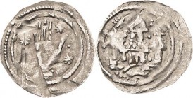 Geistlichkeiten - Salzburg
Adalbert III. von Böhmen 1168-1177 und 1183-1200 Pfennig, Laufen Hand Gottes umgeben von vier Sternen im doppelten Perlkre...