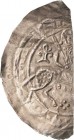 Arnstein, Grafschaft
Walter III. 1196 geschnittener Hälbling Nach rechts reitender Graf mit Schwert im Leiterkreis, dahinter große Lilie, darunter vi...