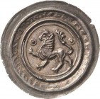 Braunschweig-Lüneburg, Herzogtum
Heinrich der Löwe 1142-1180 Brakteat, Braunschweig Löwe mit einem in einer halben Palmette endenden Schwanz nach lin...