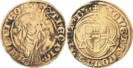 Köln - Erzbischöfliche Prägungen
Dietrich II. von Mörs 1414-1463 Goldgulden o.J. (1428), Bonn Von vorn stehender Erzbischof hält Krummstab, THEODIC A...