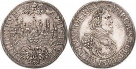 Augsburg-Stadt
 Taler 1642. Mit Titel und Porträt Ferdinand III. Stadtansicht Forster 292 Davenport 5039 Vorzüglich