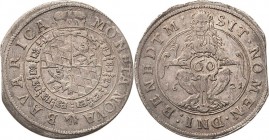 Bayern
Maximilian I. 1598-1651 Kipper-60 Kreuzer 1621, München Hahn 76 a Beierlein 842 13.08 g. Selten. Kl. Zainende, vorzüglich