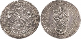 Bayern
Maximilian I., als Kurfürst 1623-1651 Taler 1640, München Madonna. Mit römischer Jahreszahl Hahn 112 Beierlein 908 Selten. Fast vorzüglich