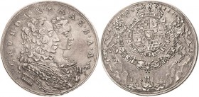 Bayern
Karl Albrecht 1726-1745, seit 1742 Kaiser Karl VII Silberabschlag vom Doppelkarolin 1729, München Stadtansicht Hahn 261 Anm. Beierlein 1867 Fr...