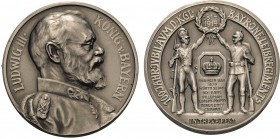 Bayern
Ludwig III. 1913-1918 Silbermedaille 1914 (Deschler) 100-Jahrfeier des Königlich Bayerischen Infanterie-Leib-Regiments. Brustbild des Königs L...