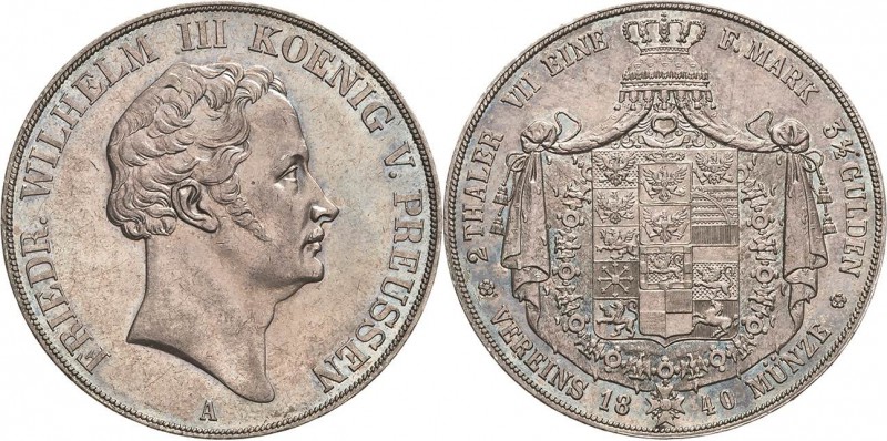 Brandenburg-Preußen
Friedrich Wilhelm III. 1797-1840 Doppeltaler 1840, A-Berlin...