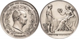 Brandenburg-Preußen
Friedrich Wilhelm IV. 1840-1861 Silbermedaille 1856 (unsigniert, vermutlich W. Kullrich) Preismedaille der Technischen Hochschule...