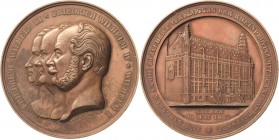 Brandenburg-Preußen
Wilhelm I. 1861-1888 Bronzemedaille 1865 (J. & L. Wiener) 50-jährige Zugehörigkeit der Rheinprovinz zum Königreich Preußen. Brust...