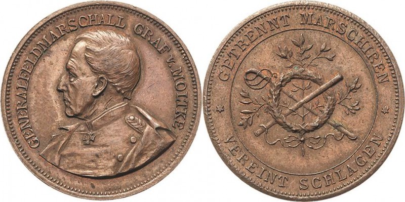 Brandenburg-Preußen
Wilhelm II. 1888-1918 Bronzemedaille o.J. (1889) (Lauer) 70...