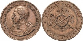 Brandenburg-Preußen
Wilhelm II. 1888-1918 Bronzemedaille o.J. (1889) (Lauer) 70. Dienstjubiläum von Generalfeldmarschall Graf von Moltke. Brustbild n...