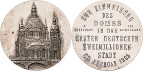 Brandenburg-Preußen
Wilhelm II. 1888-1918 Silbermedaille 1905 (unsigniert) Einweihung des Domes in Berlin. Ansicht des Domes / 8 Zeilen Schrift. 33 m...