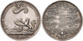 Braunschweig-Calenberg-Hannover
Georg Ludwig 1698-1727 Silbermedaille 1699 (Wermuth) Hochzeit von Wilhelmine Amalie mit Leopold I. von Habsburg. Der ...