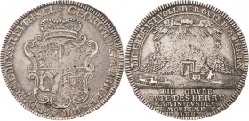 Braunschweig-Calenberg-Hannover
Georg II. 1727-1760 Taler 1749, IBH-Zellerfeld Ausbeute der Grube Güte des Herrn. Grubenansicht Welter 2563 Davenport...