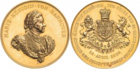 Braunschweig-Calenberg-Hannover
Marie, Gemahlin von König Georg V. *1818, +1907 Goldmedaille 1898 (H. Jauner) Zum 81. Geburtstag. Brustbild Marias mi...