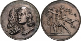Dresden
 Silbermedaille o.J. (1837) (C. R. Krüger) Prämie der Akademie der bildenden Künste in Dresden. Köpfe von Michelangelos und Raphael nebeneina...