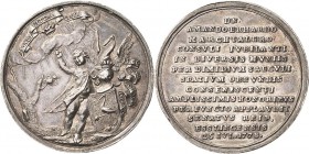Esslingen
 Silbermedaille 1778 (J. M. Bückle) 50-jähriges Amtsjubiläum des Bürgermeisters Amandus Erhard Marchtaler. Genius mit dem behelmten Marchta...