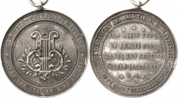 Frankfurt am Main
 Versilberte Bronzemedaille 1903. III. Bundesfest des Main-Taunus Sängerbundes in Unterliederbach. Stilisiertes Musikinstrument auf...